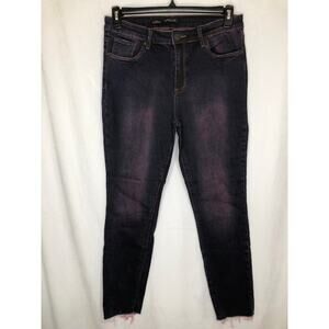 STS Blue Jeans Ellie High Rise Ankle raw hem size 30 pink purple wash